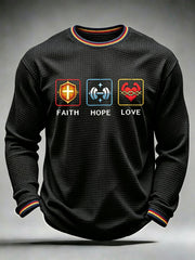 Men's Faith Hope Love Waffle Top