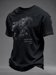 Men's Christian Lion of Judah Cross Short Sleeve T-shirt