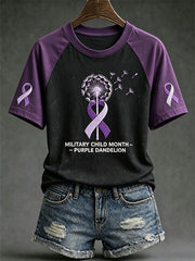 Women's disease prevention symbolic public welfare leisure short-sleeved T-shirt