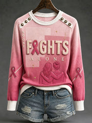 Women's "No One Fights Alone" Breast Cancer Awareness Tops