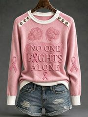Women's "No One Fights Alone" Breast Cancer Awareness Tops