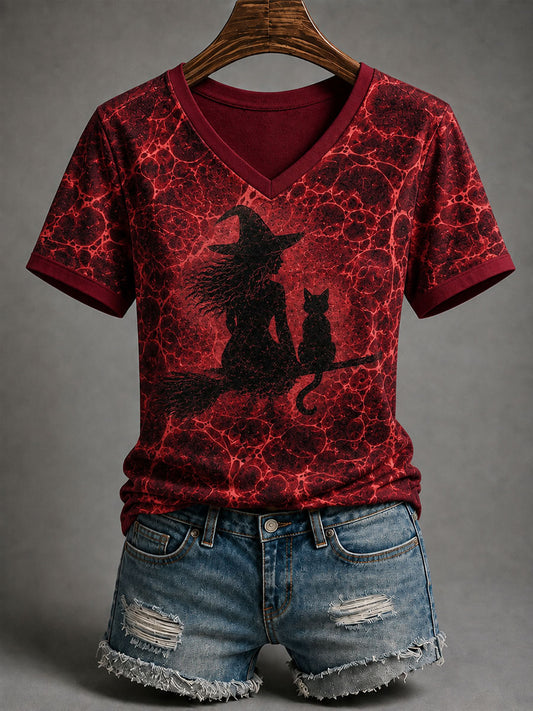 Women's Halloween Witch Short-Sleeved T-shirt