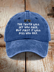 Unisex The Truth Will Set You Free But First It Will Piss You Off Feminist Quote Hat