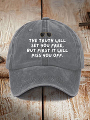 Unisex The Truth Will Set You Free But First It Will Piss You Off Feminist Quote Hat