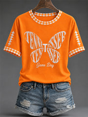 Women's Tennessee Football Casual Printed T-shirt