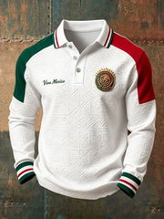 Men's Mexico Pride Flag Art Printed Casual Tops