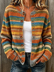 Women's Fall Art Print Casual Cardigan