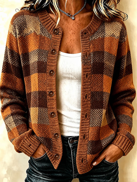 Women's Fall Art Print Casual Cardigan