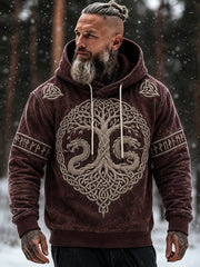 Men's Vintage Viking Inspired Celtic Print Comfy Hoodie
