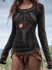 Women's Viking Round-Neck Long-Sleeve T-Shirt