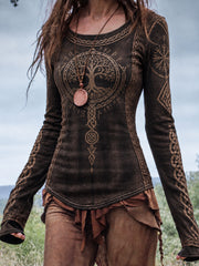 Women's Viking Round-Neck Long-Sleeve T-Shirt