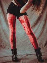 Women's Halloween Bloodstain Print Leggings