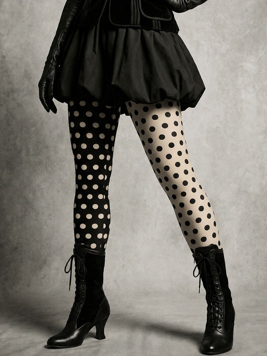 Women's Gothic Style Polka Dot Leggings