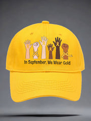 Unisex Childhood Cancer Awareness Printed Hat