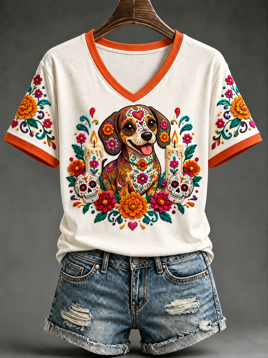 Women's Day Of The Dead Short-sleeved T-shirt