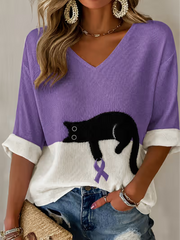 Women's Alzheimer's disease Print Waffle T-shirt