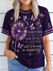 Women's Alzheimer's disease Print short-sleeved T-shirt