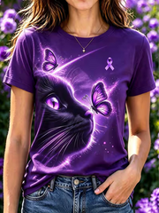 Women's Alzheimer's disease Print short-sleeved T-shirt