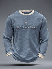 Men's Be Still And Know Waffle Top