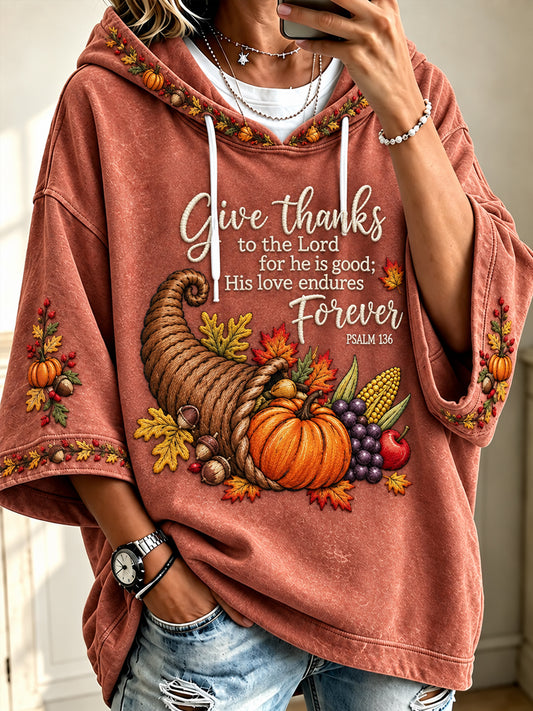 Women’s Christian Give Thanks To The Lord  Hoodie