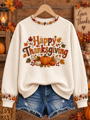 Women's Thanksgiving print Regular Sweatshirt