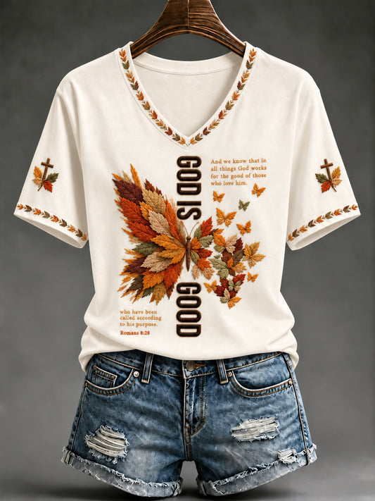 Women's Christian God Is Good  Short Sleeve T-shirt