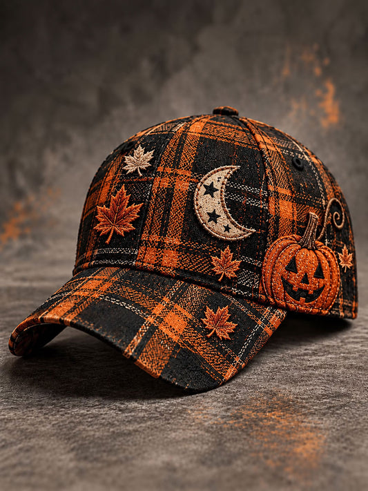 Unisex Autumn Maple Leaf Pumpkin Hat
