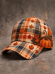Unisex Autumn Maple Leaf Pumpkin Hat