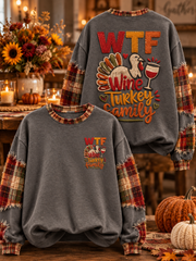 Women's Wine Turkey Family Regular Sweatshirt