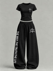 Women's 'The Way The Truth The Life' Printed Casual Set