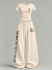 Women's 'The Way The Truth The Life' Printed Casual Set