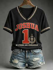 Women's Joshua Be Strong And Courageous T-shirt