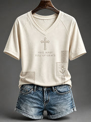 Women's Hail Mary Full Of Grace T-shirt