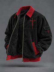 Men's Faith Print Casual Jacket
