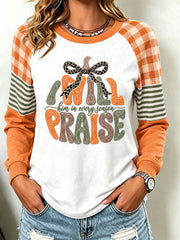 Women's 'I Will Praise Him In Every Season' Printed Casual Sweatshirt