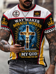 Men's Christian Way Maker Short Sleeve O-neck T-shirt