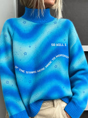 Women's IF THE STARS WERE MADE TO WORSHIP SO WILL I Turtleneck sweater