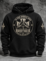 Men's Call On Me Brother Knights Of Faith Graphic Casual Hoodie