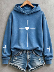 Women's Christian Art Cross Hoodie