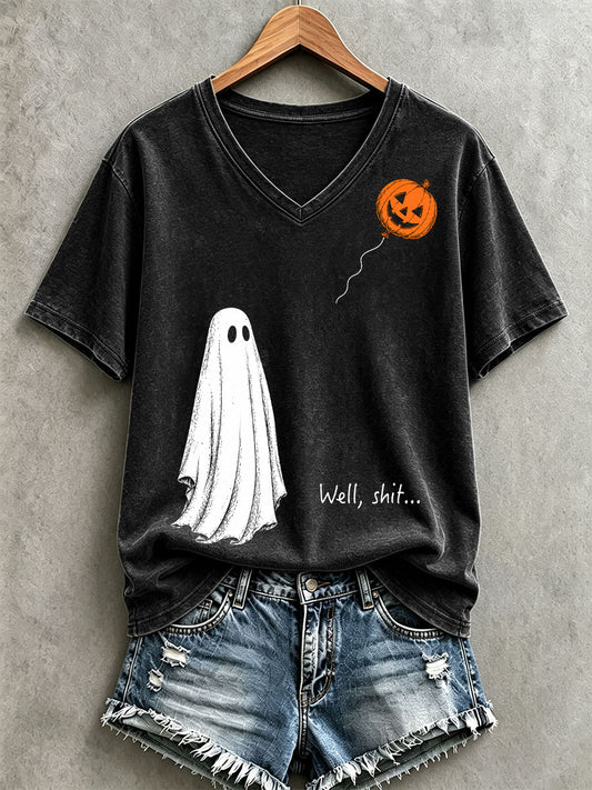 Women's Halloween Ghost T-Shirt