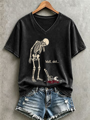 Women's Funny Skeleton T-Shirt