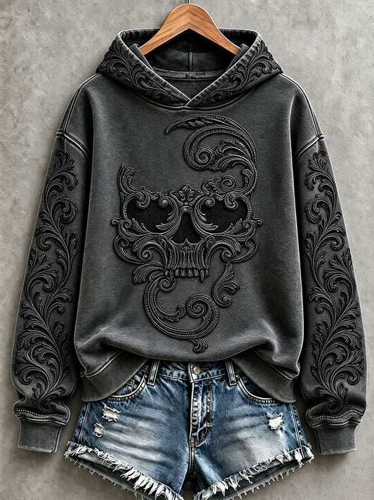 Women's Halloween Skull Art Hoodies