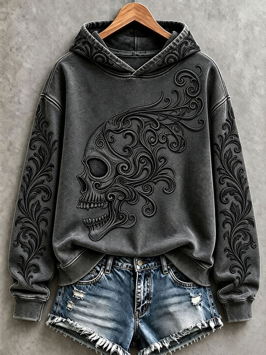 Women's Halloween Skull Art Hoodies