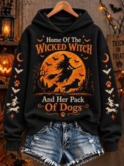 Women's Home Of The Wicked Witch And Her Pack Of Dogs Print Sweatshirt