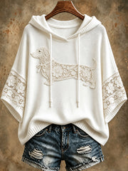 Women's Floral Dachshund Hoodies
