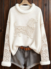 Women's floral dachshund tops