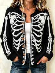 Women's Skeleton Art Cardigan