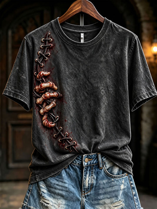Women's Halloween Patchwork T-Shirts