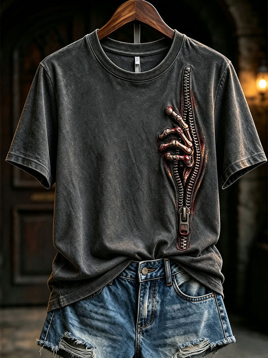 Women's Halloween Zipper T-Shirts