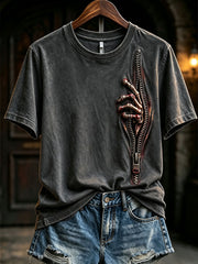Women's Halloween Zipper T-Shirts